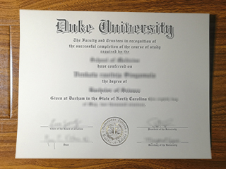 Duke University diploma