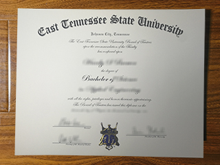 East Tennessee State University diploma