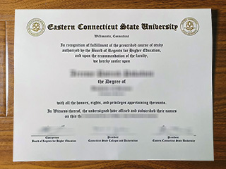 Eastern Connecticut State University diploma
