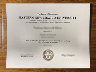 Eastern New Mexico University diploma