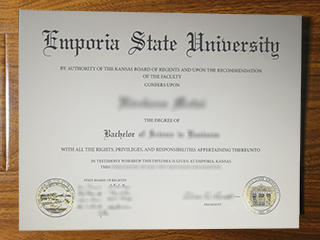 Emporia State University diploma