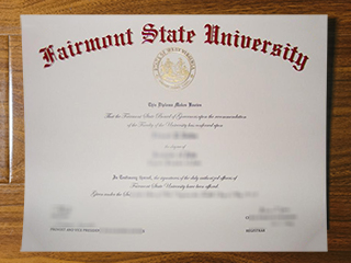 Fairmont State University diploma