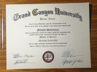 Grand Canyon University diploma