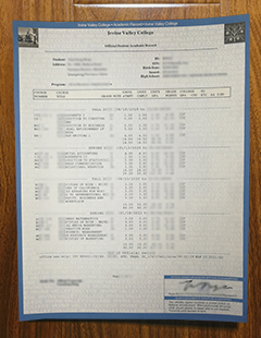 Irvine Valley College transcript