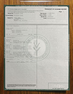 Ivy Tech Community College transcript