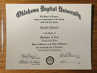 Oklahoma Baptist University diploma