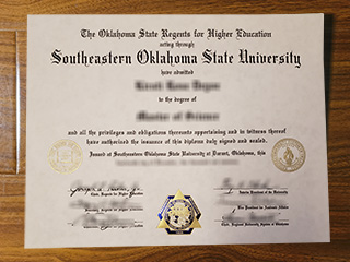 Southeastern Oklahoma State University diploma