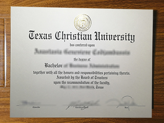 Texas Christian University diploma