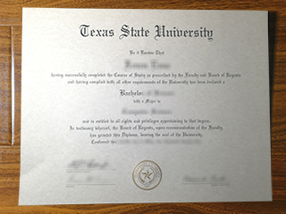 Texas State University diploma