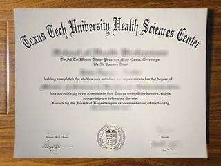 Texas Tech University Health Sciences Center diploma diploma