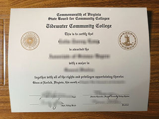 Tidewater Community College diploma