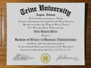 Trine University diploma