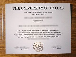 University of Dallas diploma