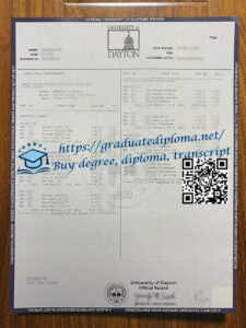 University-of-Dayton-transcript