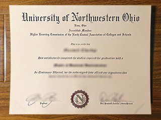 University of Northwestern Ohio diploma