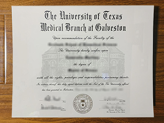 University of Texas Medical Branch at Galveston diploma