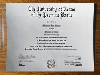 University of Texas Permian Basin diploma