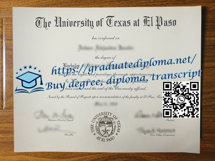 University of Texas at El Paso degree