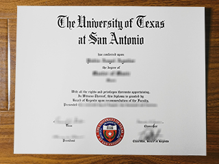University of Texas at San Antonio diploma