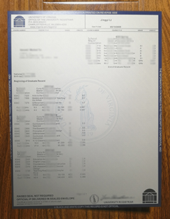 University of Virginia transcript