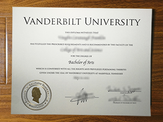 Vanderbilt University diploma
