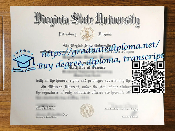 Virginia State University diploma, Virginia State University degree
