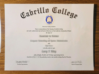 Cabrillo College diploma