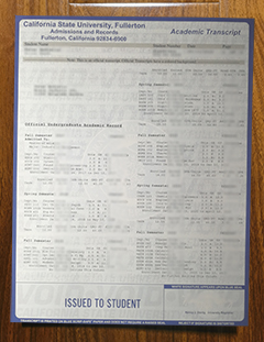 Cal State Fullerton transcript