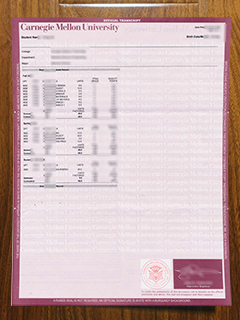 Carnegie Mellon University transcript