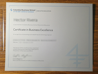 Columbia Business School certificate in Business Excellence
