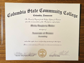 Columbia State Community College diploma