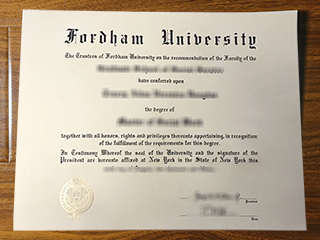 Fordham University diploma