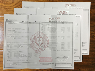 Fordham University transcript