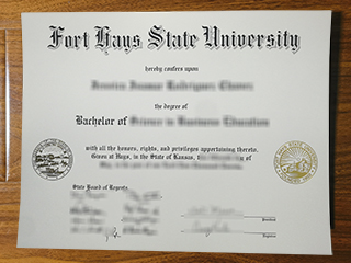 Fort Hays State University diploma