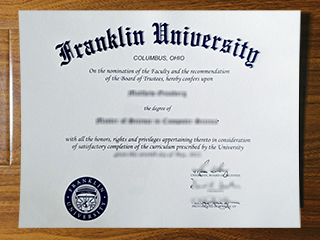 Franklin University diploma