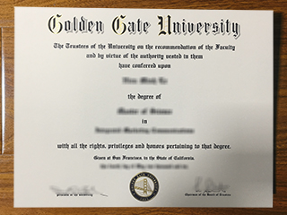 Golden Gate University diploma