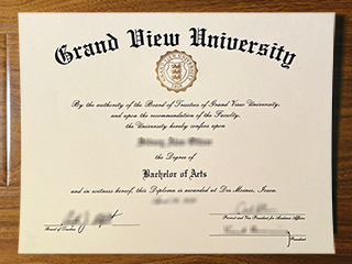 Grand View University diploma