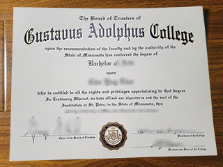 Gustavus Adolphus College diploma