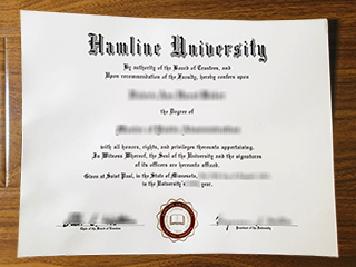 Hamline University diploma