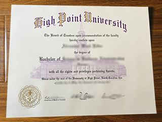 High Point University diploma
