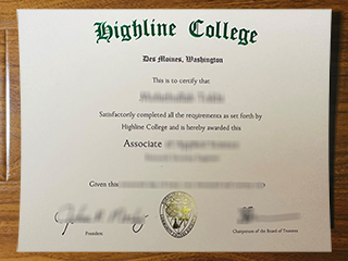 Highline College diploma