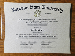 Jackson State University diploma