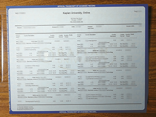 Kaplan University transcript