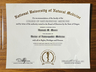 National University of Natural Medicine diploma