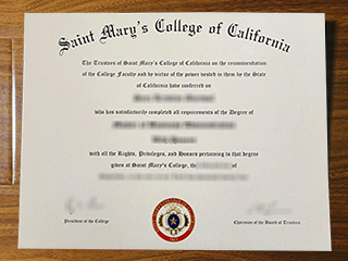 Saint Mary's College of California diploma