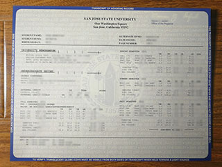 San Jose State University transcript