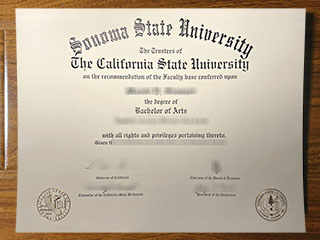 Sonoma State University diploma