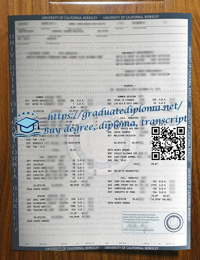 UC Berkeley transcript