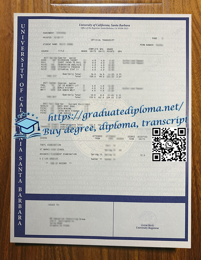 UC Santa Barbara transcript