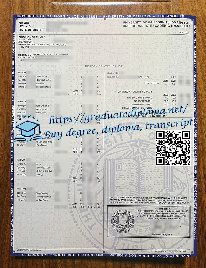 UCLA transcript